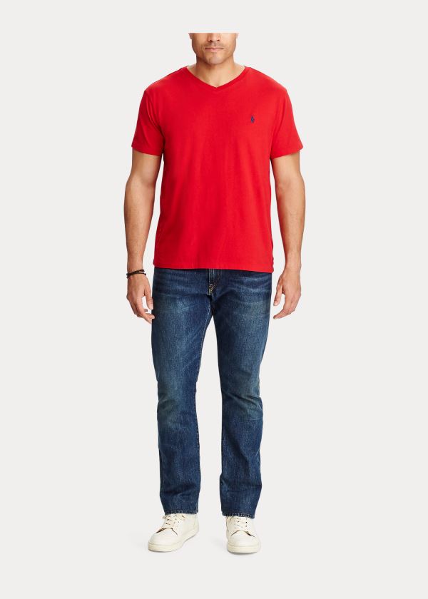 Men's Polo Ralph Lauren Classic Fit V-Neck T Shirts | 698014MUQ